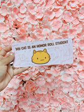 Load image into Gallery viewer, Honor Roll Cat - Magnetic Bumper Sticker