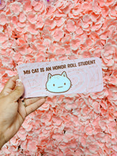 Load image into Gallery viewer, Honor Roll Cat - Magnetic Bumper Sticker