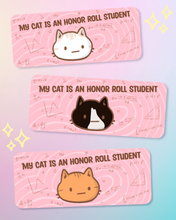 Load image into Gallery viewer, Honor Roll Cat - Magnetic Bumper Sticker