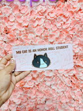 Load image into Gallery viewer, Honor Roll Cat - Magnetic Bumper Sticker