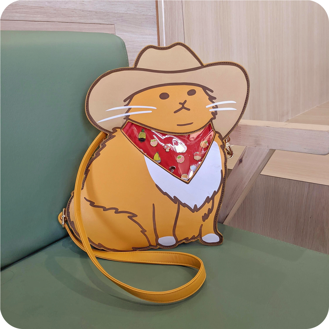 Cowboy Cat Pin Window Bag - Meowdy!
