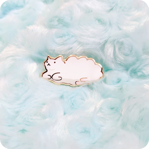 Cloud Cat Enamel Pin