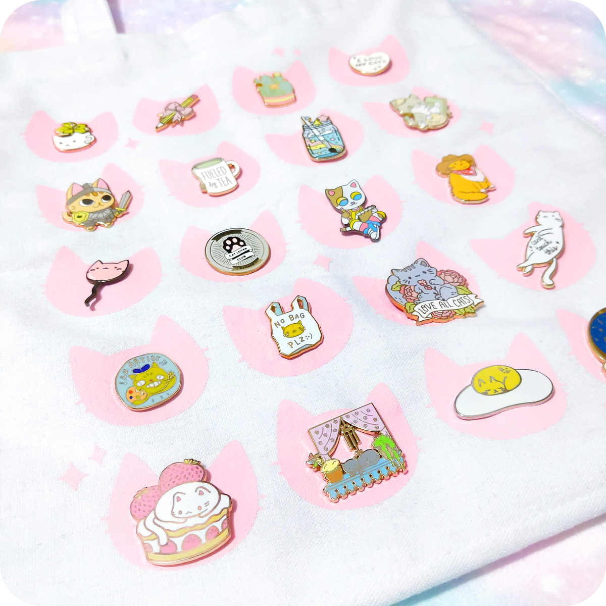 Anti-Scratch Enamel Pin Tote Bag – Made by Squeak