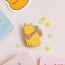 Load image into Gallery viewer, Adventure Cats Enamel Pins - Wizard, Swordsman, Healer, Adventurer