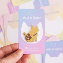 Load image into Gallery viewer, Adventure Cats Enamel Pins - Wizard, Swordsman, Healer, Adventurer