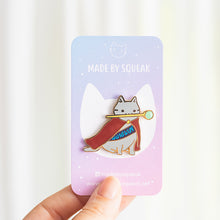 Load image into Gallery viewer, Adventure Cats Enamel Pins - Wizard, Swordsman, Healer, Adventurer