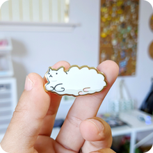 Load image into Gallery viewer, Cloud Cat Enamel Pin