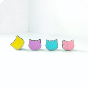 Pastel Mini Cat Head Pins