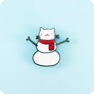 Snow-Meow Enamel Pin