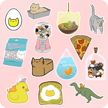 Load image into Gallery viewer, Glossy Cat Stickers
