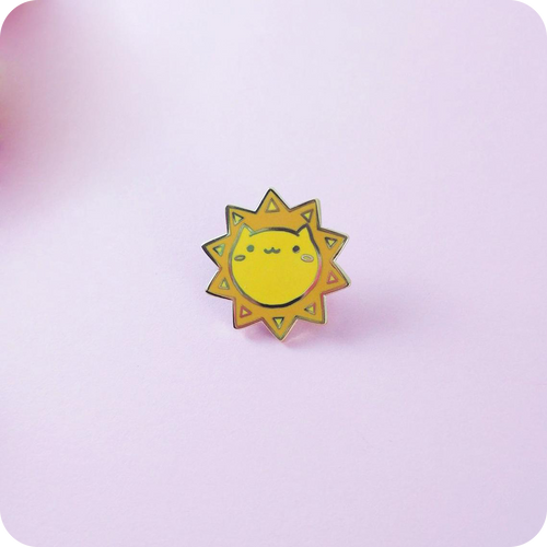 Sun Cat Hard Enamel Pin