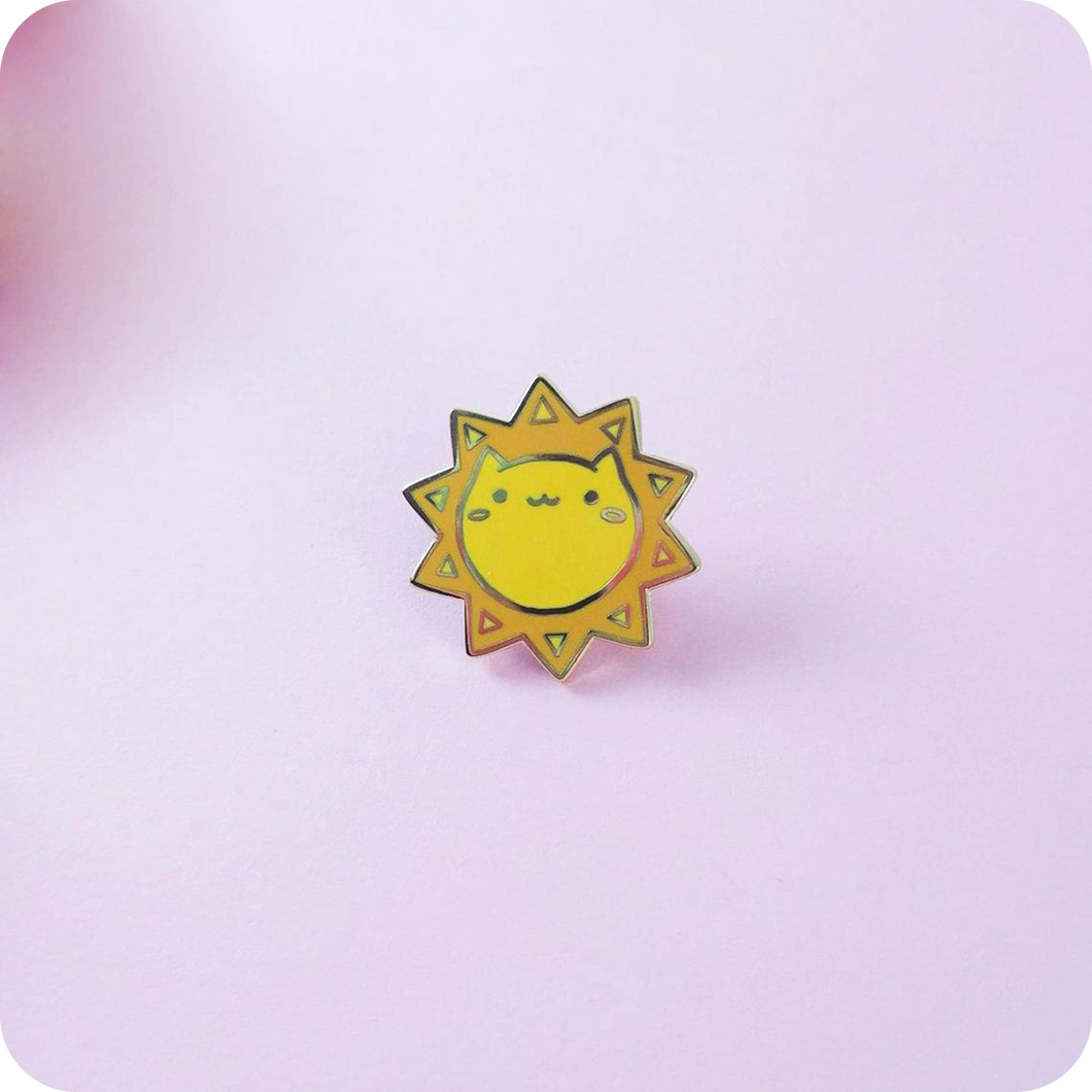 Sun Cat Hard Enamel Pin